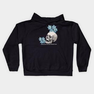 Skull and Flowers Design Centre Kids Hoodie